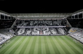 Mosaico na Neo Qumica Arena para o duelo entre Corinthians e So Paulo