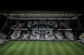 Mosaico na Neo Qumica Arena para o duelo entre Corinthians e So Paulo