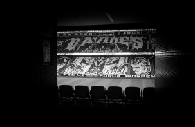 Mosaico na Neo Química Arena para o duelo entre Corinthians e São Paulo