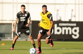 Varanda no treino do Corinthians que se prepara para o prximo jogo no Brasileiro