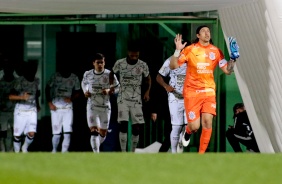 Goleiro Cssio durante jogo entre Corinthians e Chapecoense