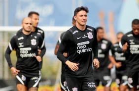 Mantuan durante ltimo treino antes do jogo entre Corinthians e Atltico-MG