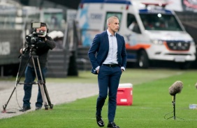 Sylvinho durante partida entre Corinthians e Atlético-MG, pelo Brasileiro