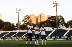 Murillo, Ryan e Keven durante a partida contra o América-MG, pelo Brasileirão Sub-20