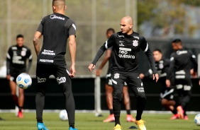 Fbio Santos durante treino no CT Dr. Joaquim Grava