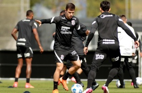 Lucas Piton e Fagner durante treino no CT Dr. Joaquim Grava