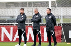 Alex, Sylvinho e Doriva em treino preparatório para jogo contra o Flamengo, pelo Brasileiro