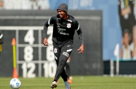 Atacante J durante treino preparatrio do Corinthians para duelo diante o Flamengo