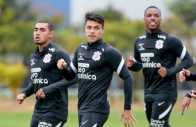 Du, Roni e Xavier em treino preparatrio para jogo contra o Flamengo, pelo Campeonato Brasileiro