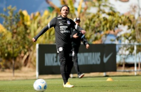 Fbio Santos durante treino preparatrio do Corinthians para duelo diante o Flamengo