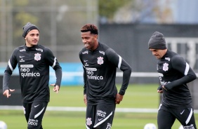 Fbio Santos, Gil e Fagner em treino preparatrio para jogo contra o Flamengo, pelo Brasileiro