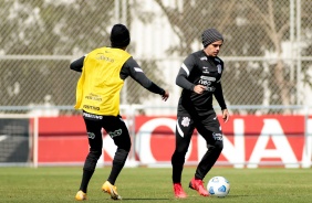 Fagner durante treino preparatrio do Corinthians para duelo diante o Flamengo