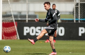 Gustavo Silva durante ltimo treino do Corinthians antes do jogo contra o Flamengo