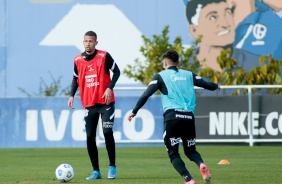 Joo Victor durante treino preparatrio do Corinthians para duelo diante o Flamengo