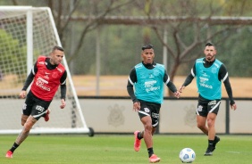 Luan, Juan David e Giuliano em treino preparatrio para jogo contra o Flamengo, pelo Brasileiro