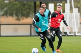 Mantuan e Vital em treino preparatório para jogo contra o Flamengo, pelo Campeonato Brasileiro