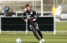Mateus Vital durante ltimo treino do Corinthians antes do jogo contra o Flamengo