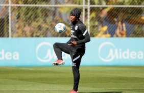 Natel durante treino do Corinthians em preparao para duelo contra o Flamengo