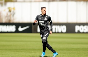 Volante Gabriel durante ltimo treino do Corinthians antes do jogo contra o Flamengo