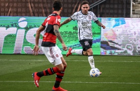 Gustavo Silva durante partida entre Corinthians e Flamengo, na Neo Qumica Arena, pelo Brasileiro