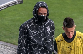 Renato Augusto tambm estava na Neo Qumica Arena para assistir ao jogo entre Corinthians e Flamengo