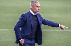 Sylvinho durante jogo entre Corinthians e Flamengo, pelo Campeonato Brasileiro