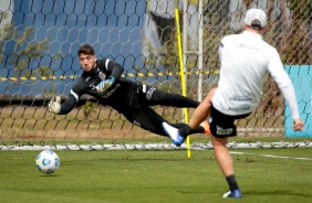 Caque durante treino do Corinthians