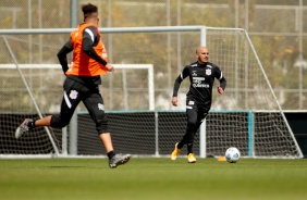 Fbio Santos durante treino do Corinthians