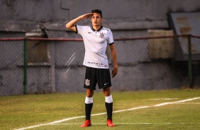 Matheus Arajo durante jogo entre Corinthians e Portuguesa, pelo Paulista Sub-20