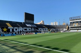 Vila Belmiro pronta para receber jogo entre Corinthians e Santos, pelo Brasileiro