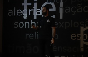 Apresentao da histria do Corinthians durante o Tour Casa do Povo