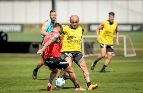 Fbio Santos durante treino do  Corinthians em preparao para duelo contra o Atltico-GO