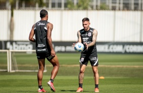 Mosquito durante treino do  Corinthians em preparação para duelo contra o Atlético-GO