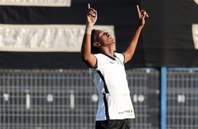 Cau marcou um dos gols do Corinthians contra o Atltico-GO, pelo Brasileiro Sub-20