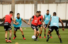 Gustavo Mosquito, Giuliano, ngelo Araos e Raul Gustavo durante atividades no CT Dr. Joaquim Grava