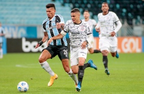 Gabriel durante partida entre Corinthians e Grmio, pelo Campeonato Brasileiro