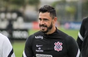 Giuliano no último treino do Corinthians antes do jogo contra o Grêmio