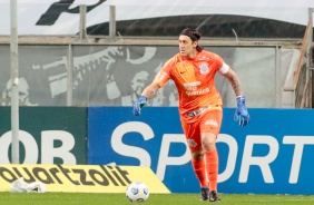 Goleiro Cssio durante partida entre Corinthians e Grmio, pelo Campeonato Brasileiro