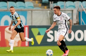 Gustavo Silva durante partida entre Corinthians e Grmio, pelo Campeonato Brasileiro