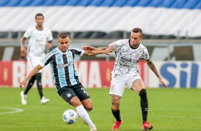 Luan durante partida entre Corinthians e Grmio, pelo Campeonato Brasileiro