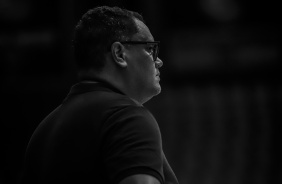 Leo Figueiró durante partida de basquete entre Corinthians e Mogi