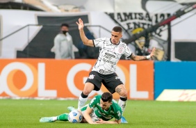 Gabriel atuando no jogo entre Corinthians e Juventude, pelo Campeonato Brasileiro
