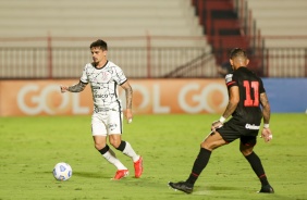 Fagner durante empate entre Corinthians e Atltico-GO, pelo Campeonato Brasileiro