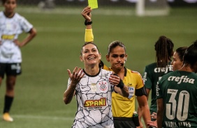 Gabi Zanotti durante partida entre Corinthians e Palmeiras, pelo Brasileiro Feminino