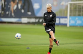 Rger Guedes durante tarde de treinos do Corinthians no CT Joaquim Grava