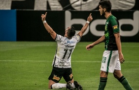 Giuliano marcou o gol de empate do Corinthians contra o América-MG, na Neo Química Arena