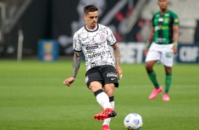 Fagner atuando no jogo entre Corinthians e Amrica-MG, pelo Campeonato Brasileiro