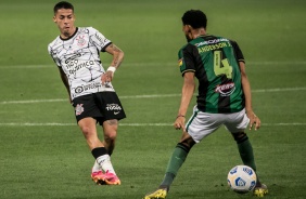Gabriel Pereira durante jogo entre Corinthians e América-MG, na Neo Química Arena, pelo Brasileiro