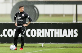 Fagner no treinamento do Corinthians, no CT Dr. Joaquim Grava