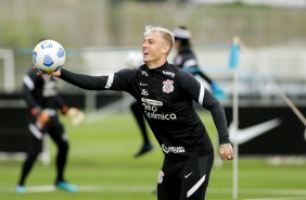 Rger Guedes no treinamento do Corinthians, no CT Dr. Joaquim Grava